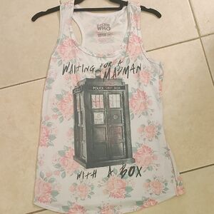 Ripple Junction Doctor Who Tank Top - White, Pink, Green